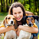 Woman with Two Dogs Woman with Two Dogs